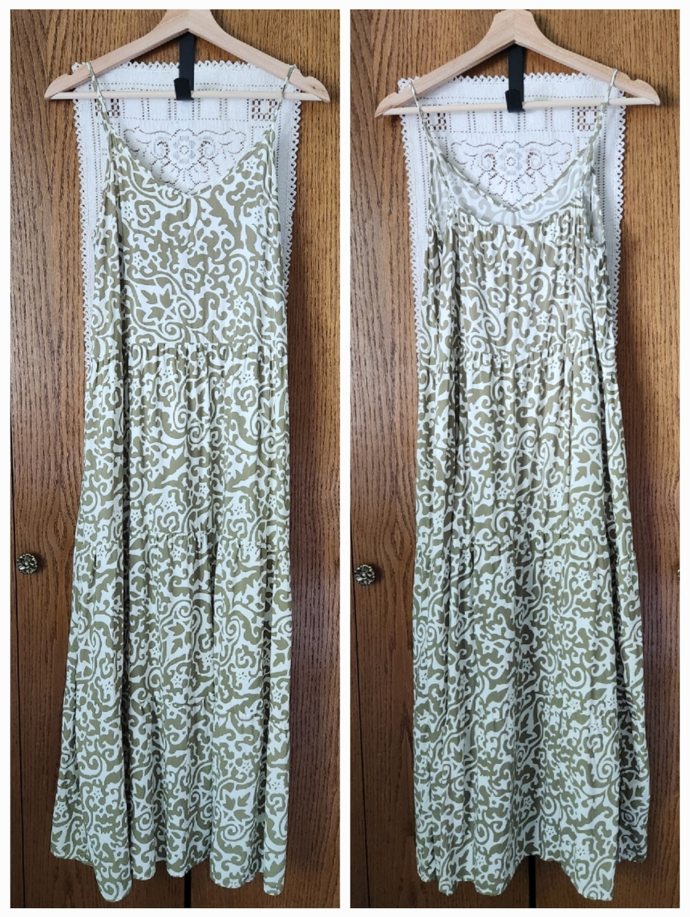 Arkitect Sleeveless Green Paisley Maxi Dress